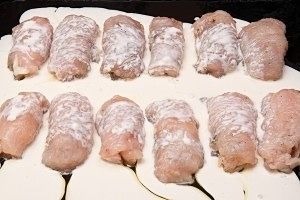 Instrucciones para preparar nuestro Rollos de pollo con jamón